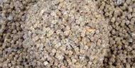 powdery feed pellets