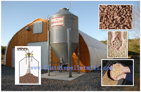 wood pellet storage silo