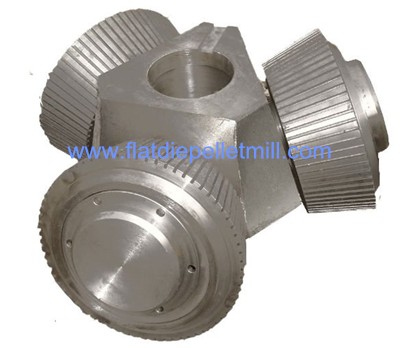 three rollers of flat die pellet mill